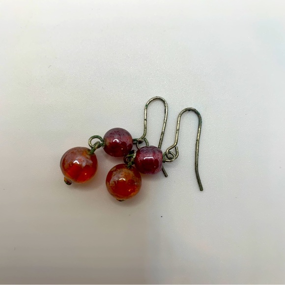 Lot of 4 Vintage Pair of Orange Earings - Picture 3 of 6